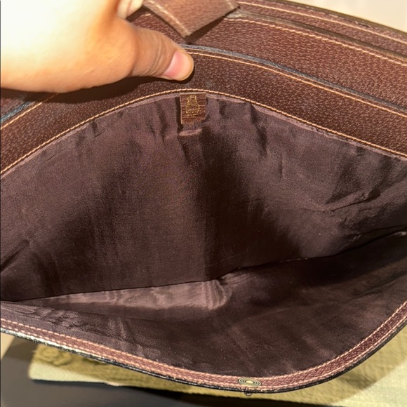 Mark cross vintage monogram canvas Leather Men's portfolio Bag - Picture 15 of 16